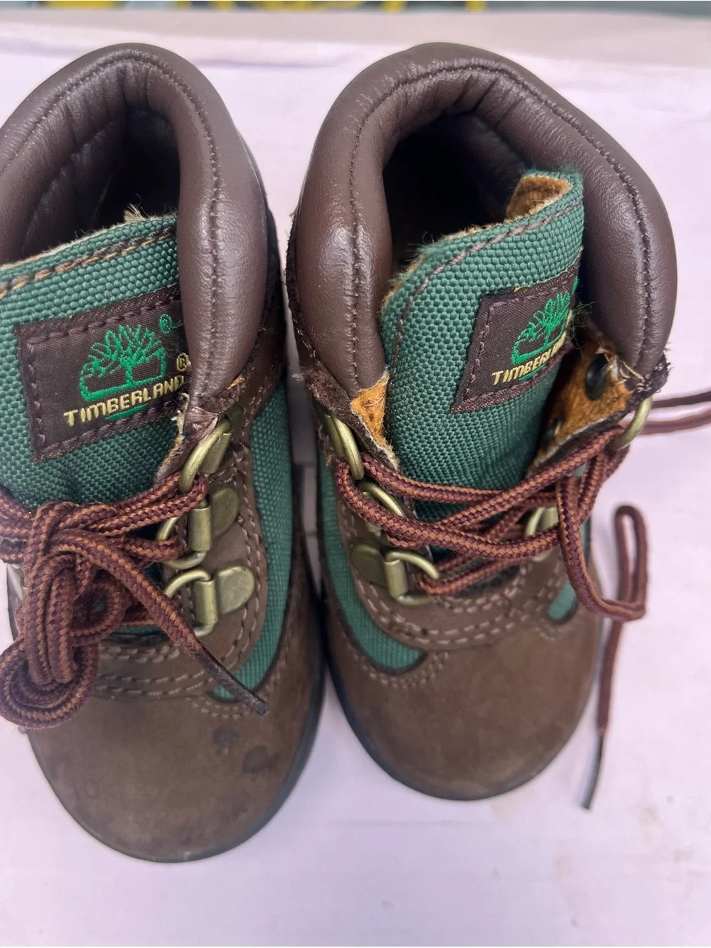 Timberland Toddler Brown & Green Casual Hiking Boots size 6